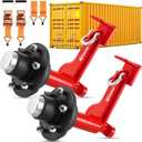 Shipping-Container Wheels Kit Accessories - Upgrade 6-Lug Heavy Duty Shipping Container Axle Wheels for Moving 20ft - 40ft Container 2 Pack