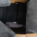 Merax Modern U-Shaped Cloud Couch Set with Oversized Chaise Lounge, Chenille 6-Seat Sectional Sofa Sleeper Bed with Cup Holders for Living Room Dark Gray