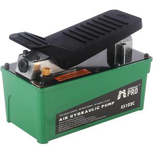 10,000 PSI Air Hydraulic Pump, 1.6L Reservoir, NPT 3/8" Oil Outlet, NPT 1/4" Inlet, Foot Pedal Operated, for Auto Body Frame Machines, Hydraulic Press, and Hole Punch, Green