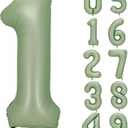 Number 1 Balloon, Large number balloons 40 inch Decor, 1st Birthday Party Decorations, Sage Green