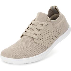 WHITIN Women's Wide Minimalist Barefoot Shoes | Zero Drop Sole (W85 | Taupe)