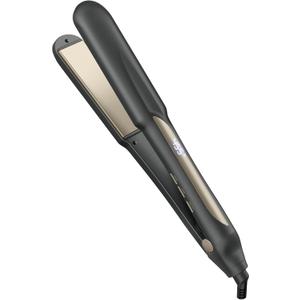 Infiniti PRO CONAIR Tourmaline Ceramic 1 -Inch Flat Iron Digital Hair Straightener, 1 -Inch Flat Iron to Straighten or Curl, 5 Heat Settings, for All Hair Types and Textures, Dark Gray