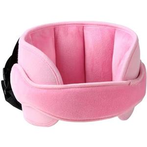 Maommadio Baby Car Seat Head Support Adjustable Safe Sleep Pillows Kids Neck Travel Stroller Soft Pillow Sleep Positioners Headrest (Pink)