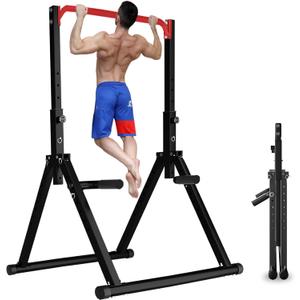 DOBESTS Power Tower Pull Up Bar Free Standing, Adjustable Foldable Pull Up Station, Home Gym Strength Training Equipment 700LBS