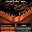 Shatterproof Tempered Glass Screen Protector for iPhone 17, Reusable Installation Tool, Anti-Glare 3D Thermal Bending, 9H+ Hardness, Military Grade Drop Protection, Bubble-Free, Anti-Fingerprint 2-Pack
