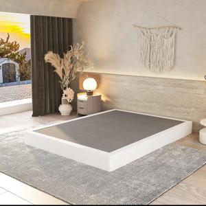 Box Spring for Queen Bed 8 Inch - Heavy Duty Metal Mattress Foundation with Easy Clean Cover,Metal Low Profile Queen Box Spring Only,Noise Free,Easy Assembly