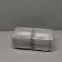 Axe Sickle 100 Count Clear Plastic Hinged Take Out Containers Clamshell Takeout Tray Food Clamshell Containers Outside Diameter for Dessert, Snacksetc, Cakes Slice, Cookies, Salads