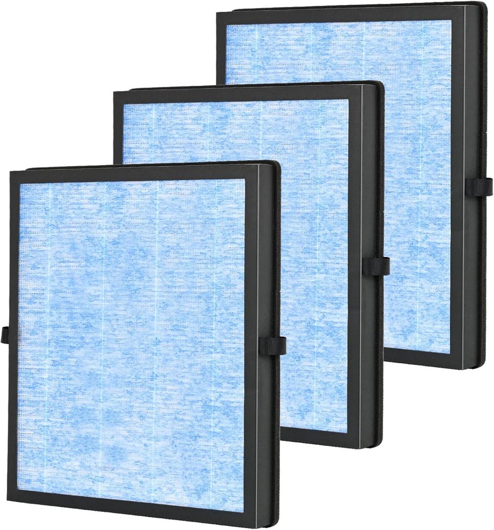 3 Pack MK04 Air Filter H13 Ture Filters Replacement for AROEVE MK04 MG04JH Air Purifier 3 Stages H13 Ture HEPA Filter Replacement Filter Compare to Part # MK04LX (Blue)