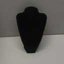2Pcs Velvet Necklace Display Stand Black Jewelry Organizer with Mannequin Bust for Statement Necklaces
