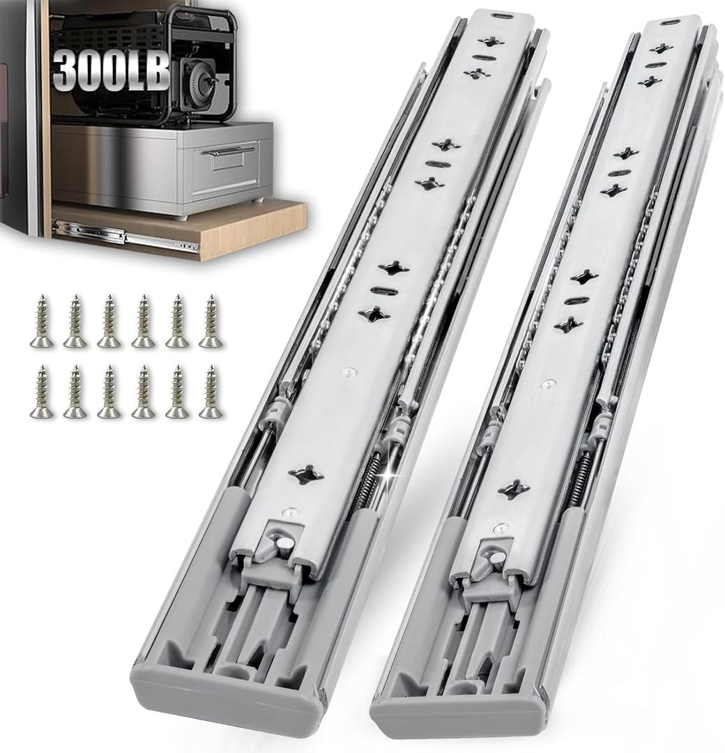 3/4" Thick 300Lbs Soft Close Heavy Duty Drawer Slides 1 Pair 16 18 20 22 30 32 36 40 Inch Full Extension Ball Bearing Self Slow Closing Rails Cabinet Tool Box RV Runners Tracks Glides-36