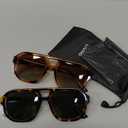 livho Trendy Polarized Square Aviator Sunglasses Women Men Square Eyewear Frame, Retro Sun Glasses for Women Men 2025 Shades