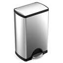 simplehuman 38-Liter Fingerprint-Proof Brushed Stainless Steel Rectangular Step-On Trash Can
