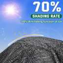 Kesfitt 70% Shade Cloth 20x20 ft, Breathable HDPE Mesh Sun Shade Tarp for Garden & Greenhouse, UV Resistant Outdoor Shade Fabric with Copper Grommets for Plants, Patio, Yard