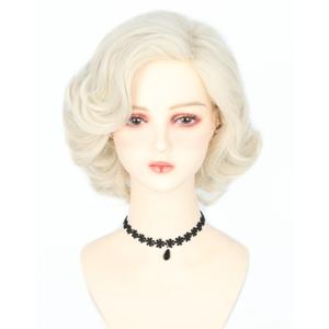 Women's Wigs Short Curly Platinum Blonde Wigs for Women 1920s Vintage Wigs Halloween Costume Theme Party Wig