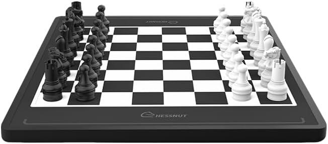 Chessnut Move Robotic Chessboard with Plastic Pieces, Self-Moving Pieces Simultaneously, Full Piece Recognition, Built-in Chess Engine, Voice Control & Video Integration