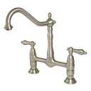Kingston KS1171AL Heritage Bridge Kitchen Faucet, Polished Chrome