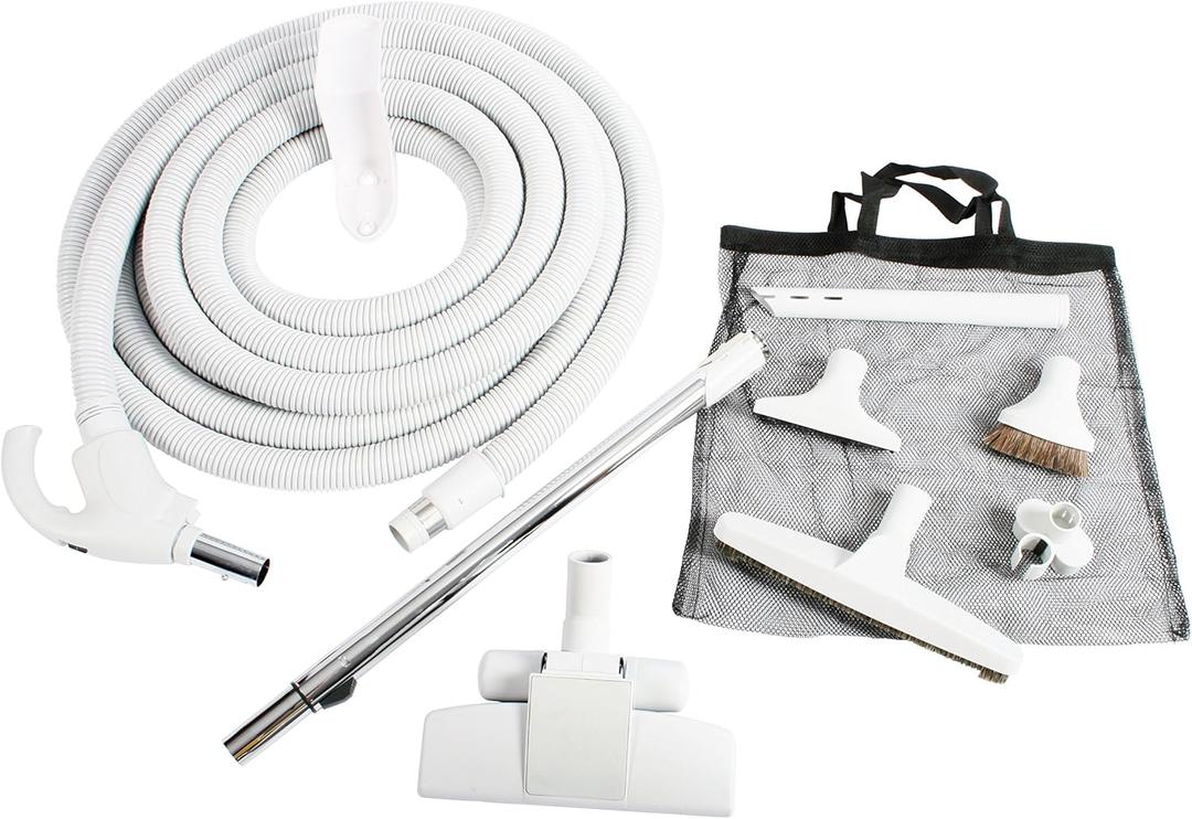 Cen-Tec Systems 94786 Central Vacuum Low Voltage Kit, 40 Ft. Hose, Light Gray