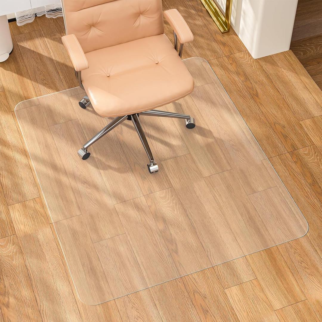 Tonaus Chair Mat for Hard Floor, Computer Chair Mats 45"54" Transparent Clear PVC Floor Mats, Office Chair Mat Floor Protector for Home Office