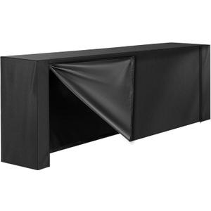 Honest 8ft Firewood Rack Cover, Heavy Duty Waterproof 600d Oxford Outdoor Firewood Storage Cover with Zipper and Openable Front Flap, Cover Only