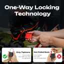 Cable Lock with 3 Keys | L 6.56ft(2m),D 1/6in(4mm) Adjustable Steel Cable Padlock | Aluminum Locks for Bikes, Gate, Lockers & Outdoor Gear | Weatherproof & Red