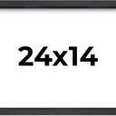 14x24 Shadow Box Frame Contemporary Black | 3/4" Depth of Usable Space| Interior Size 14x24 or 24x14 Inches| UV Resistant Acrylic, Acid-Free Backing, Wall Hangers | Made in USA