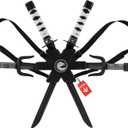 Morph Sleek Black Ninja Costume Accessories with Ninja Swords for Kids with Back Strap Kids Swords for Boys (One Size)