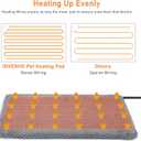 INVENHO Extra Large Pet Heating Pad, Adjustable Temperature Waterproof Dog Cat Heating Pad with Timer, Electric Pet Heated Mat,XL: 47" x 28", Grey