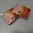 2 x PU Leather Key Fob Case, 5Pcs Key Pouch for Car Keys Keychain Holder Love Heart Decor Key Case, 5 Colors