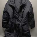 Daily Ritual Women's Padded Belted Puffer Jacket,  Black Large