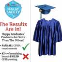 Shiny Child Graduation Cap, Gown, Tassel and 2026 Charm Set, Kindergarten Graduation and Kids Preschool (Blue, M)