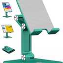 OCYCLONE iPad Stand Holder, Foldable Tablet Stand for Desk, Compatible with 4-15.6" Devices, Green