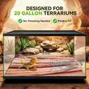 Saillong Reptile Carpet 2Pcs 20 Gallon, 36*12in Reptile Mat for Bearded Dragon Tank Accessories, Terrarium Liner Bedding Mat for Lizard, Gecko, Snake, Chameleons, Tortoise with Tweezers Feeding Tong