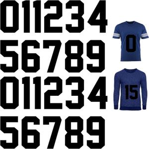 Zonon 22 Pieces Iron on Numbers T Shirt Heat Transfer 0 to 9 Jersey Numbers for Team Uniform Sports(Black,8 Inch)