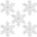5pcs 36inch snowflake balloons-winter theme birthday party decerations supplier-winter flower for ice snow activity party decorations