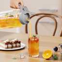 OneDream Glass Pitcher with Lid 64oz Glass Mason Jar Pitcher with Wide Mouth, Airtight Seal, Leak-Proof, Spout Design Ideal for Iced Tea, Sun Tea, Cold Beverages, and Home Entertaining