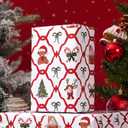 3 x PlandRichW Teddy Bears Christmas Wrapping Paper 4028 Inch Jumbo Sheets, Non-Tear Bulk Gift Wrap - Santa Trellis with Reindeer, Gingerbread, Candy Canes - 4 Pre-Cut Sheets for Kids & Adults