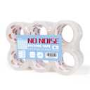 No Noise Clear Packing Tape, Quiet Packaging Tape Refill Rolls, 2.6mil x 1.88" x 55 Yards Heavy Duty Packing Tape for Sealing, Storage, Moving and Shipping, 12 Rolls, Total 660Yards