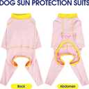 FUAMEY UPF 50+ Dog Sun Protection Full-Body Shirt for Large Dogs, Puppy Cooling Jumpsuit with Quick-Dry Stretchable Fabric, Outdoor Pet Dirt-Resistant Shedding Control Onesie for Summer, Pink, XL