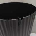 JiatuA Small Trash Can Plastic Wastebasket Round Garbage Container Bin for Bathroom, Kitchen, Bedroom, Home Office, College Dorm, Black (1.8 Gallons)