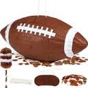 Football Pinata, Large Piata with a Blindfold, Bat, Rope for Tailgate Party Supplies, Boy Birthday Party, Sport Theme Party Decoration