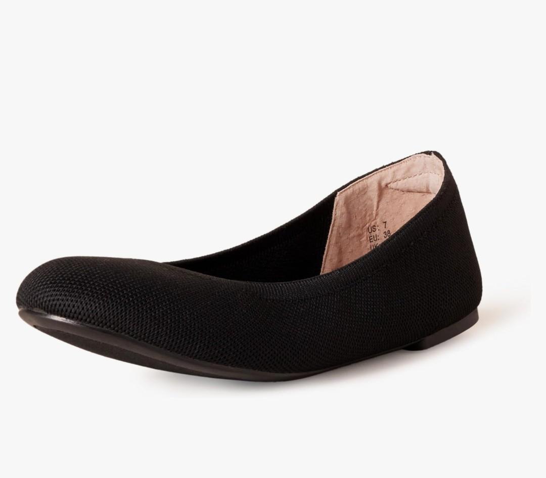 Amazon Essentials Women's Knit Ballet Flat, 9