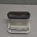 MR.SIGA Sink Caddy, Kitchen Sink Organizer Sponge Brush Holder with Drip Tray, White & Gray