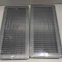 2 Pack 6x14 Inch Heavy Duty Steel Grey Floor Vents, Walkable Vent Covers with Easy Adjust Air Supply Lever for Home Floor