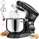 9.5 Qt Stand Mixer, 10-Speed Tilt-Head Food Mixer, Vezzio 660W Kitchen Electric Mixer with Stainless Steel Bowl, Dishwasher-Safe Attachments for Most Home Cooks(Black)