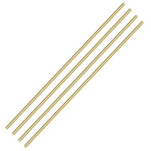 4 PCS 8mm/ 5/16 Inch Brass Rod Brass Round Stock Lathe Bar Stock Kit Solid Brass Rod Stock, 8mm/ 5/16 inch Diameter 12 Inch in Length