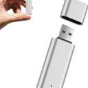64GB Voice Recorder Digital Voice Activated Recorder USB Recording Device with Noise Reduction Rechargeable 750Hrs Small Pocket Audio Recording Devices for Lectures, Interview, Meeting, Class (Silver)