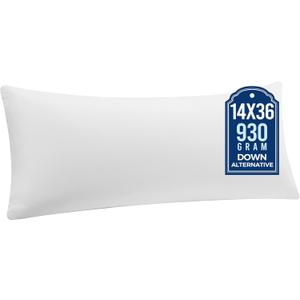 puredown 14x36 Pillow Insert, Fluffy Soft Lumbar Pillows Filled with Plump Stuffer, Rectangle Decorative Pillows for Couch, Sofa, Bed and Home Decor, Pack of 1