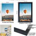 JCJMY 6x9 Picture Frame Set of 4 Black for Wall Hanging or Tabletop- Wall Mounting Horizontally or Vertically, 6 x 9 Wall Gallery Poster Photo Frames for 6 by 9 Photo,4 Pack, Black