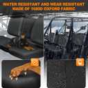 BORDAN UTV Seat Cover for Polaris Ranger Crew XP 1000 2017-2021, Heavy Duty 1680D Waterproof Seat Covers for UTV Polaris Ranger Crew 1000 Premium 2020-2025 Full Protection Outdoor (9 PCS)