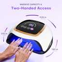 Gugusure UV LED Nail Lamp, Upgrade 180W Nail Dryer for Gel Polish with LCD Display, Auto Sensor and 4 Timer Settings, Professional Curing Lamp Light with 42 Beads for Salon and Home